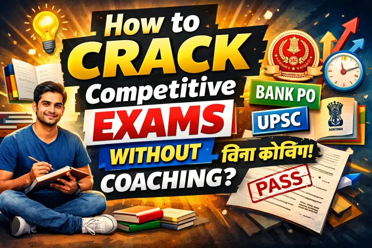 How to crack competitive exams without coaching in hindi