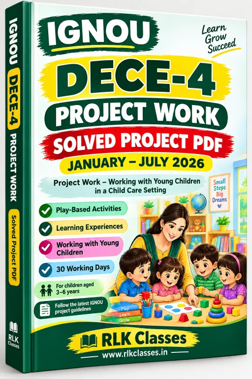 IGNOU DECE 4 Project 2026 in Hindi complete project information