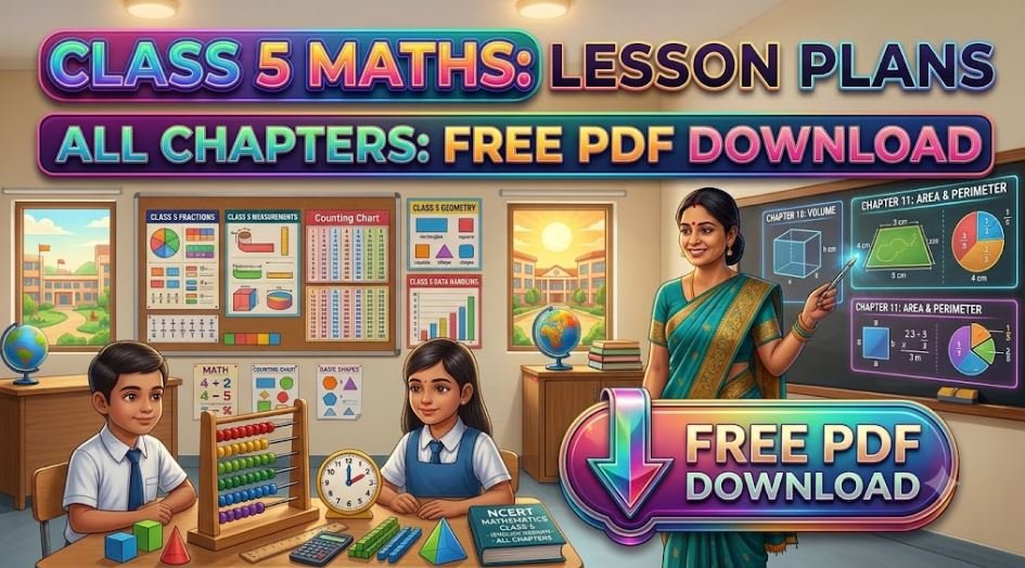 Lesson Plan Math Class 5 English Medium PDF All Chapters