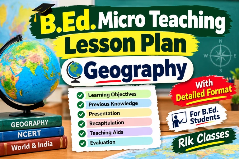 Micro Teaching lesson plan for geography